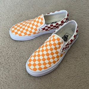 Multi colored checkered vans